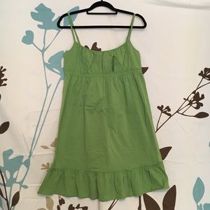 Flirty sundress. Vibrant green. Perfect for summer
